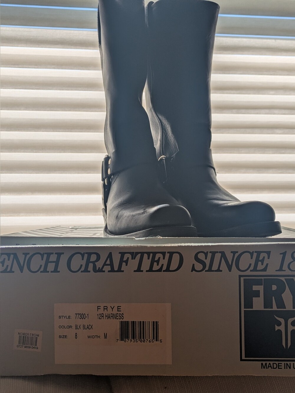 Women's Frye Black Harness Leather Boots